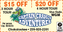 Special Coupon Offer for Capt. Craig&#39;s Adventures